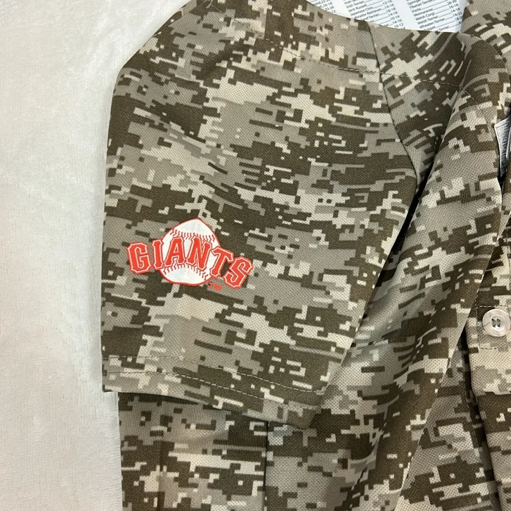 MLB San Francisco Giants Camo Pet Jersey Tan & Orange